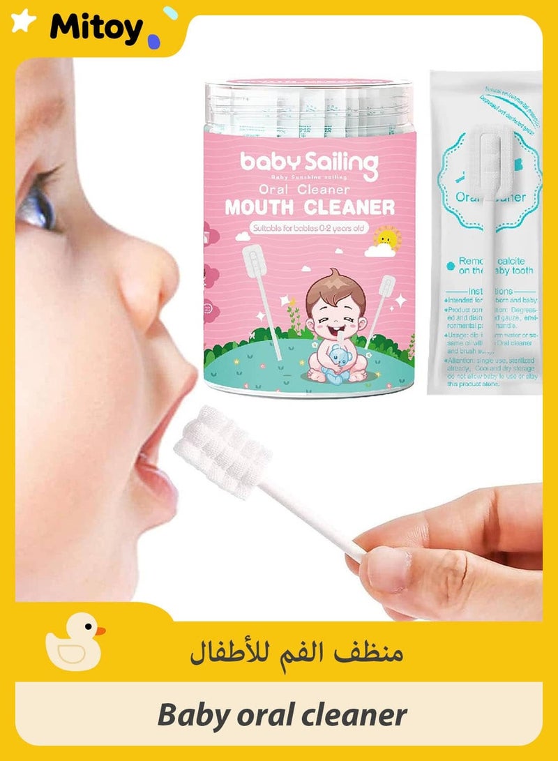 Mitoy 30 Pcs Tongue Cleaner for Newborns, Disposable Oral Cleaning Stick, Soft Gauze Toothbrush for Babies and Toddlers 0-3 Years Old - Image 1